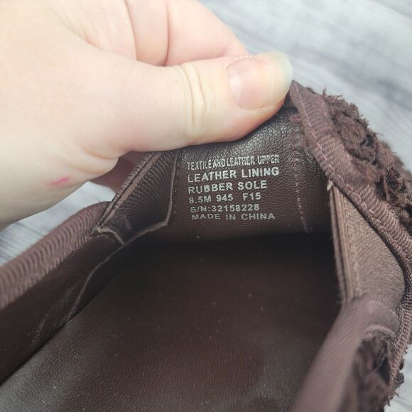 Tory Burch Women's Rosette Brown Sneakers  Size 8.5 - Picture 7 of 8